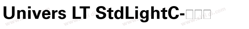 Univers LT StdLightC字体转换